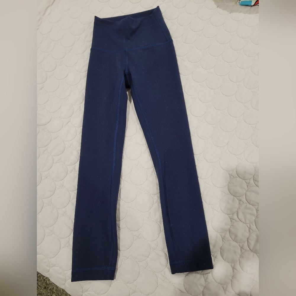 Navy Blue High-Waisted Leggings Crop 23"